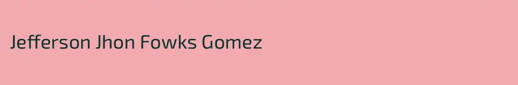 Jefferson Jhon Fowks Gomez